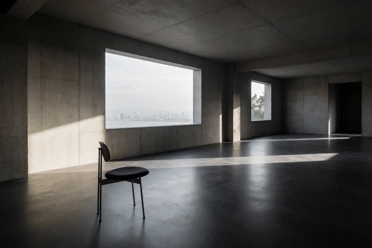 Minimalist design studio interior